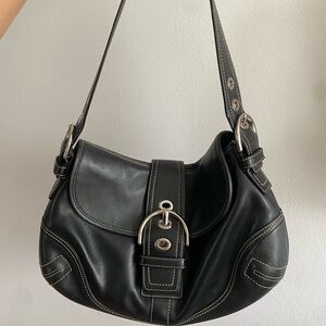 Black Leather Coach Soho Bag